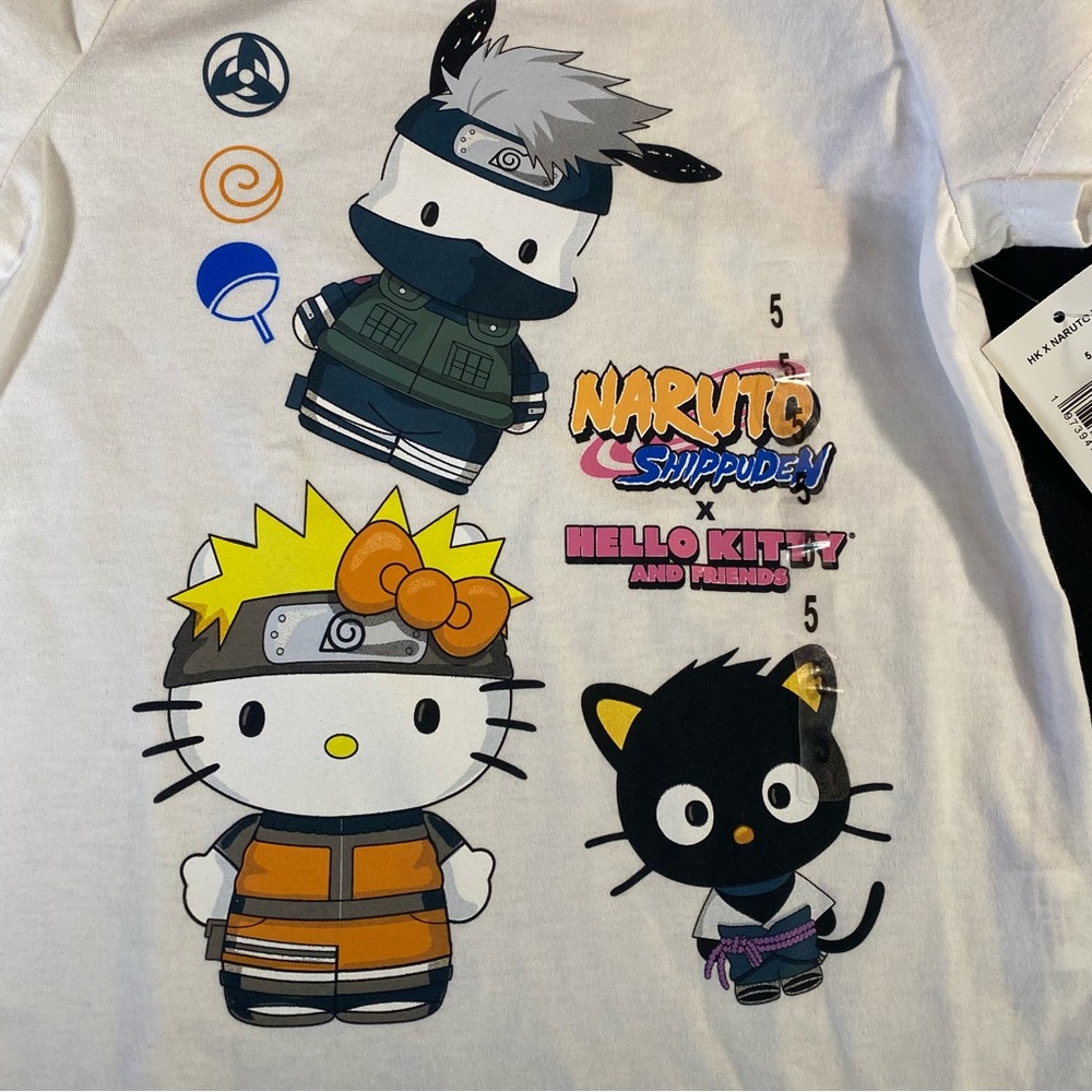 NWT Naruto, Shippuden Hello Kitty and friends short sleeve T-shirt size 5